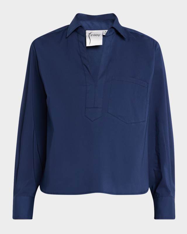 Joni Boxy Silky Cotton Poplin Shirt
